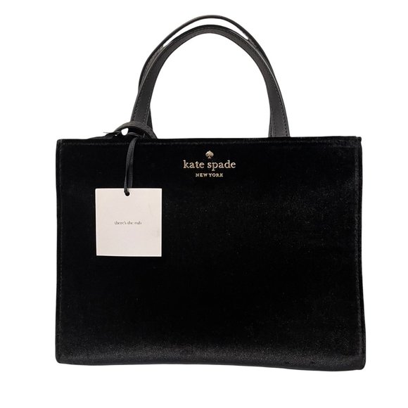 kate spade Handbags - Kate Spade Thompson Street Black Velvet Sam Satchel Handbag NWT!